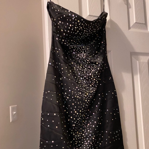 Black sparkly strapless dress - Picture 1 of 2